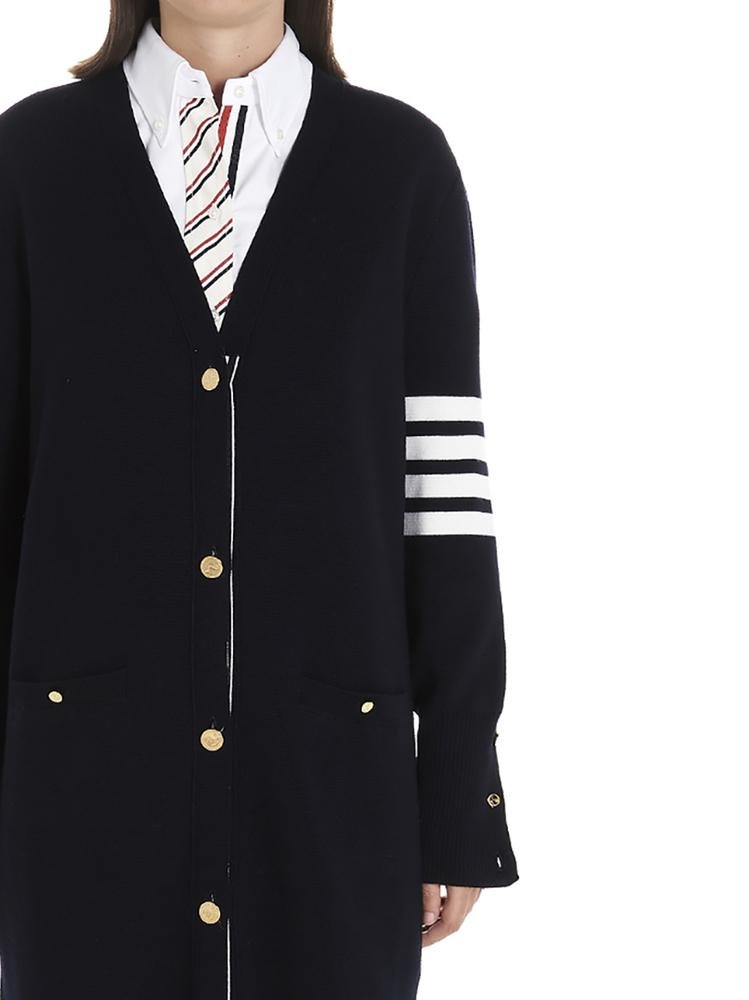 Thom Browne 四條紋長版開襟衫