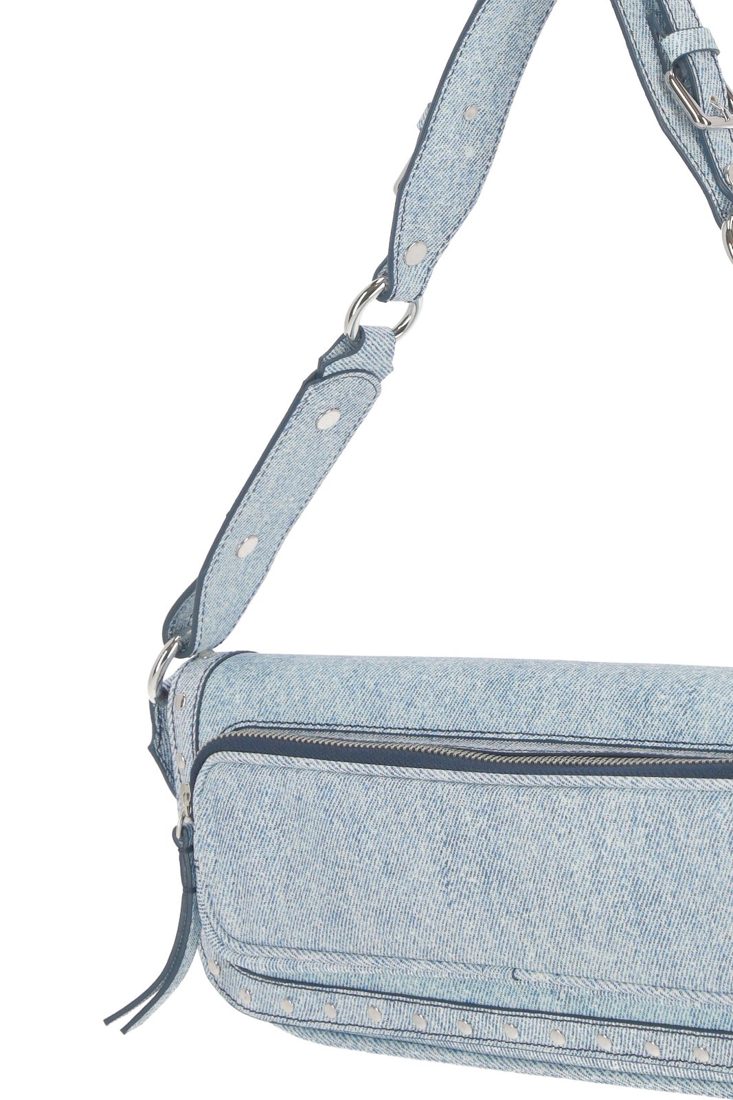 By Far Maddy Studded Flap Closured Shoulder Bag