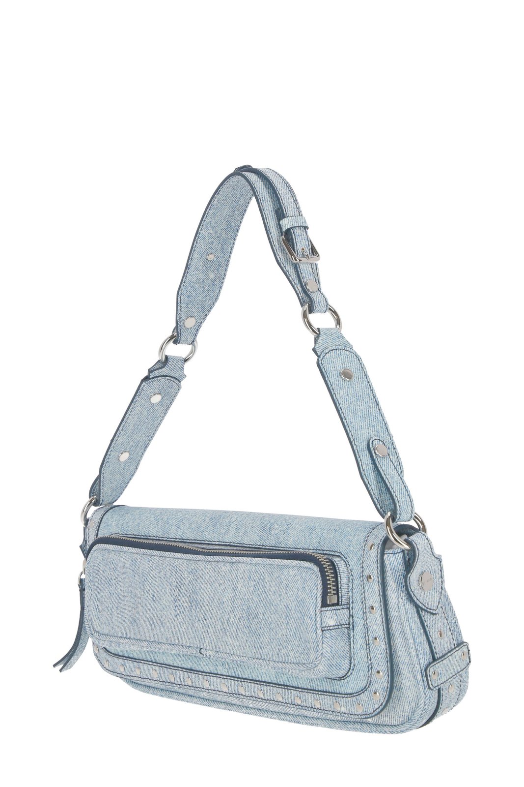 By Far Maddy Studded Flap Closured Shoulder Bag