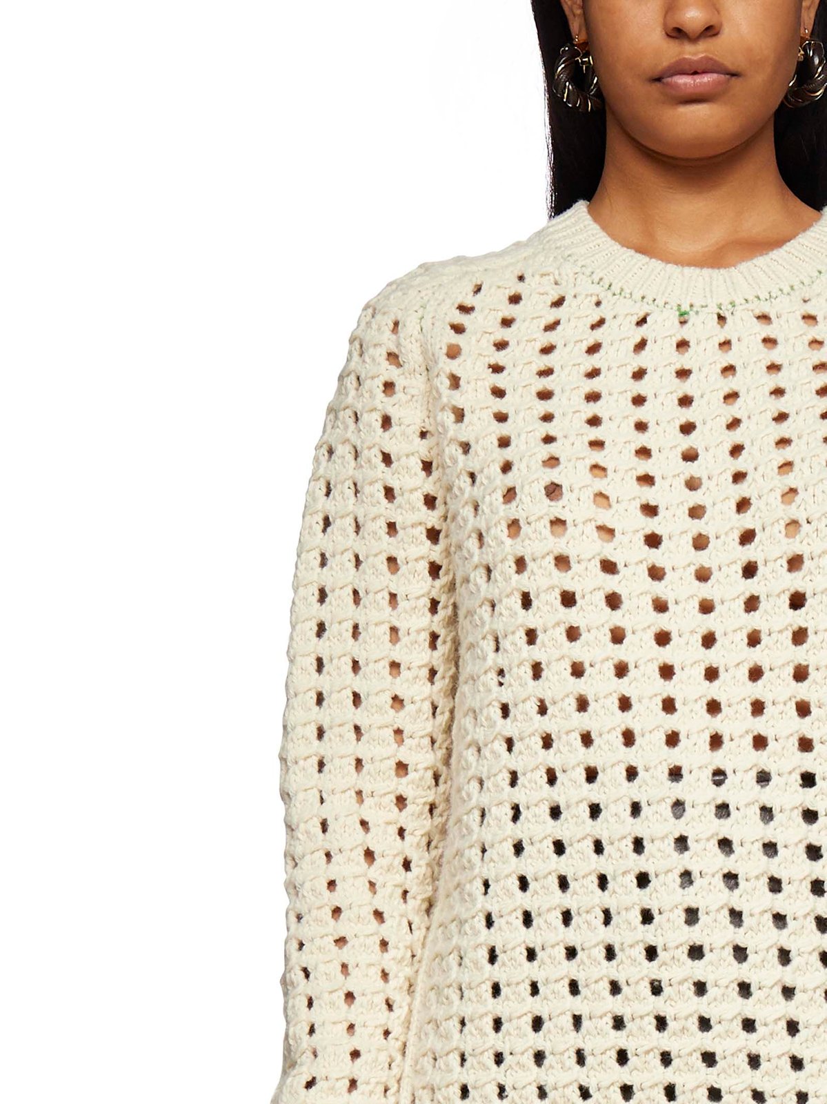 Bottega Veneta Open-Knitted Crewneck Jumper