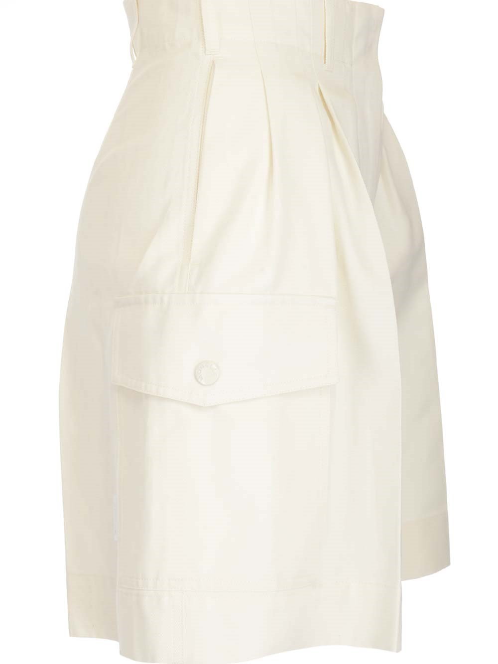 Moncler High Waist Straight Cut Shorts