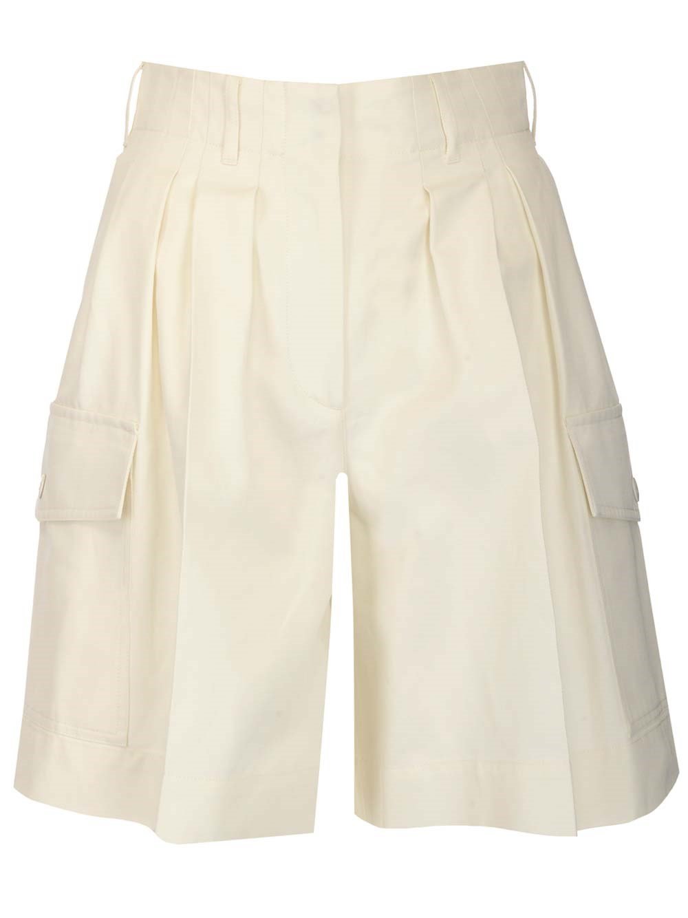 Moncler High Waist Straight Cut Shorts