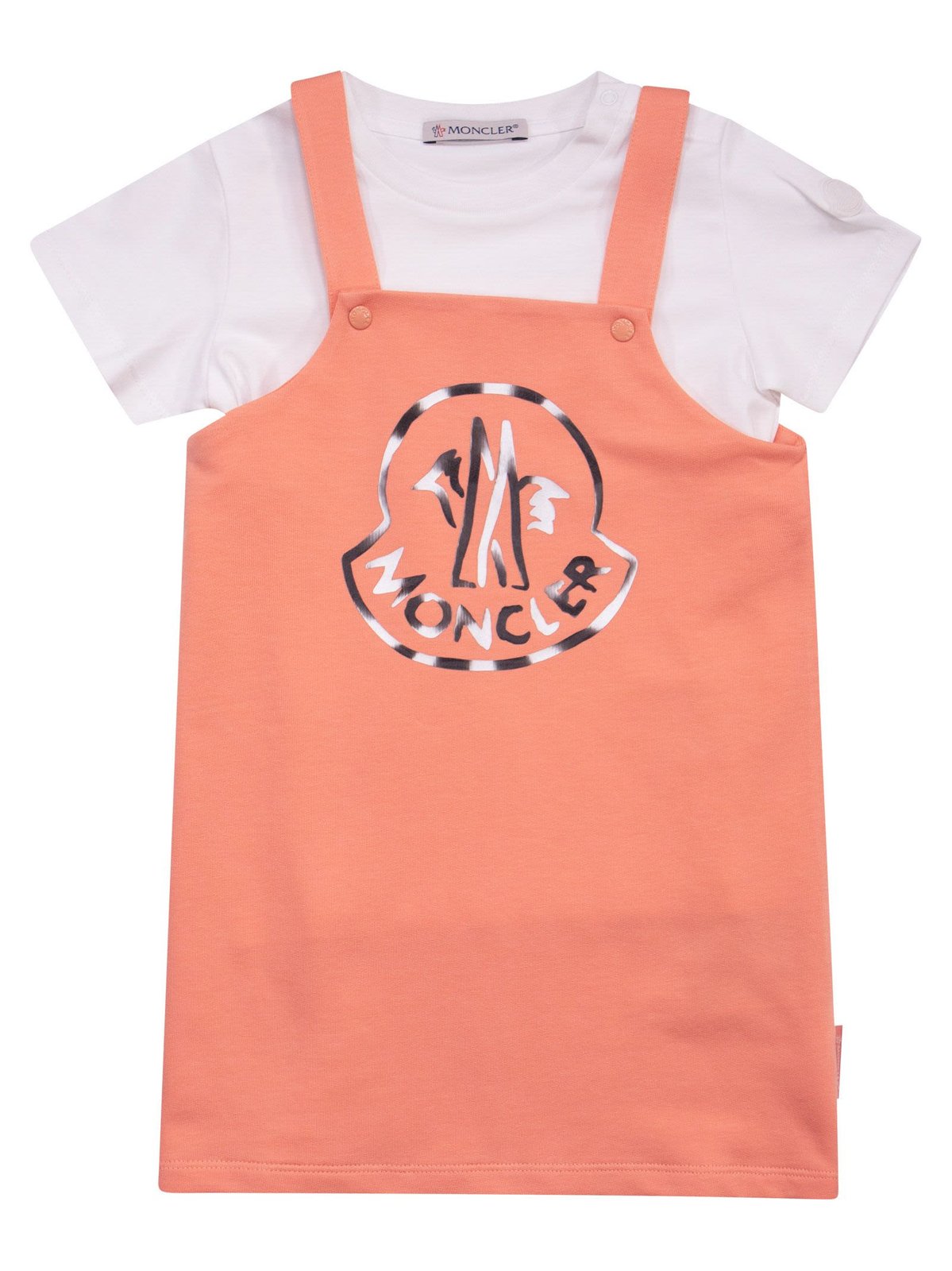 Moncler Enfant Logo Printed Short-Sleeved Dress