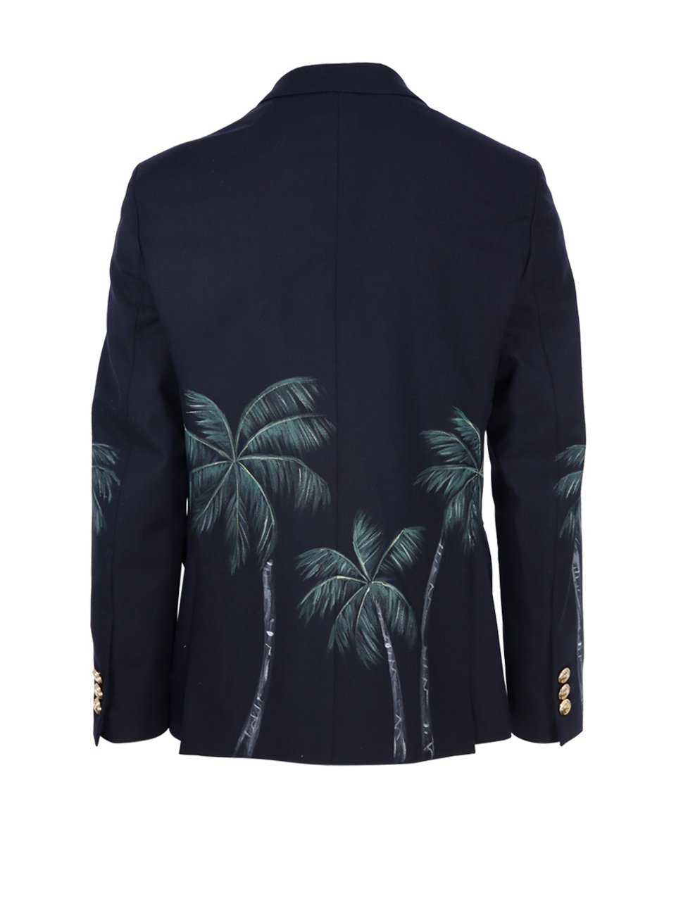 Palm Angels Palm Tree Printed Double Breasted Jacket