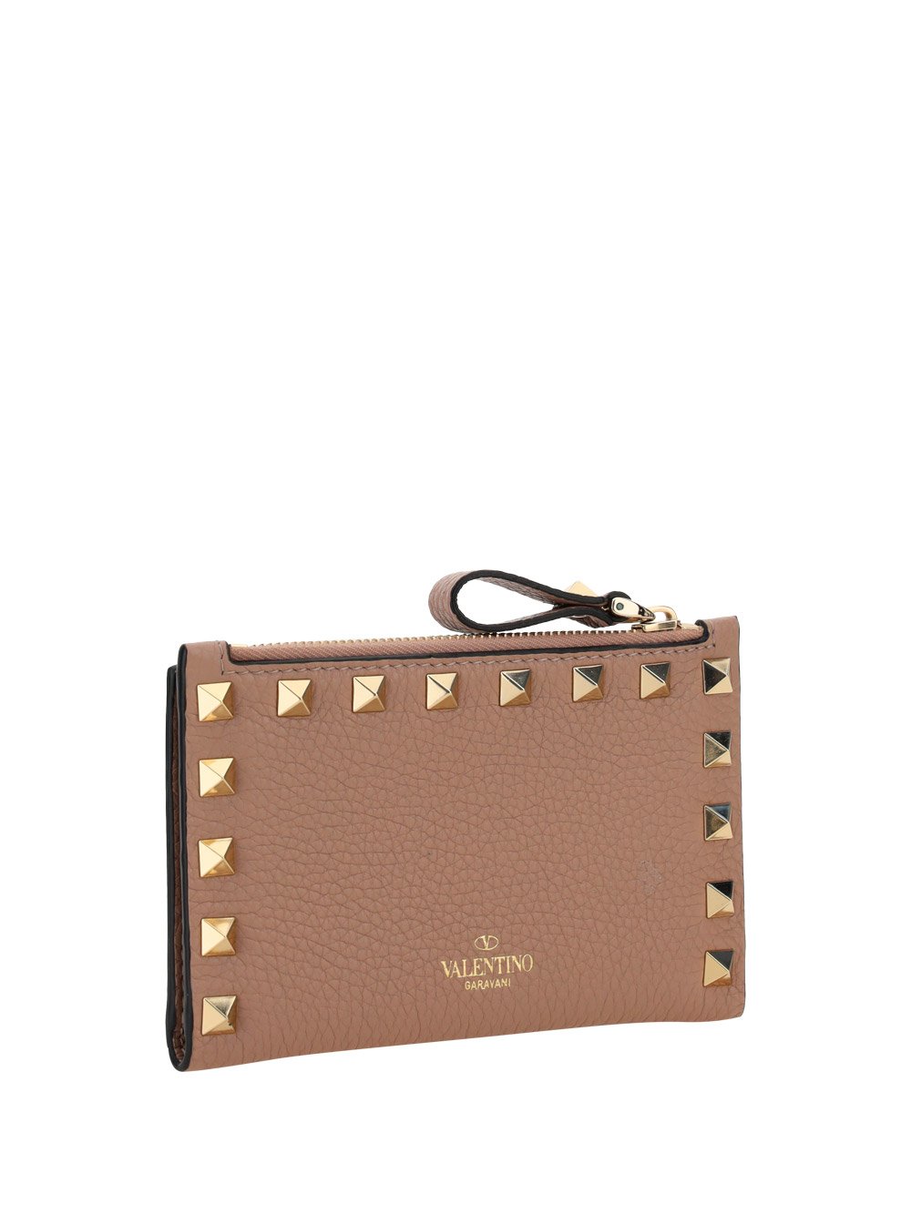 Valentino Garavani Rockstud Logo Detailed Wallet
