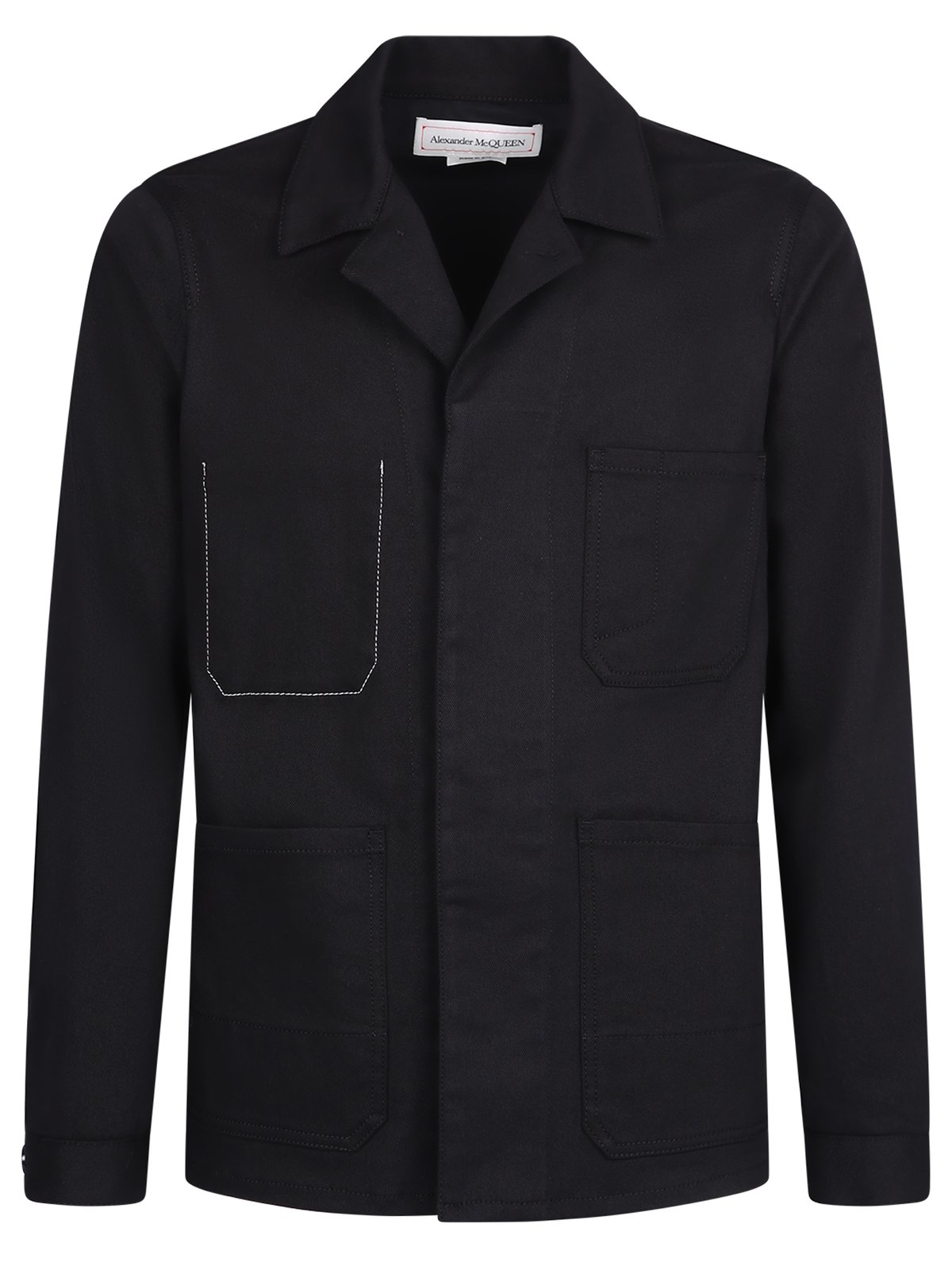 Alexander McQueen Logo Print Long-Sleeve Shirt