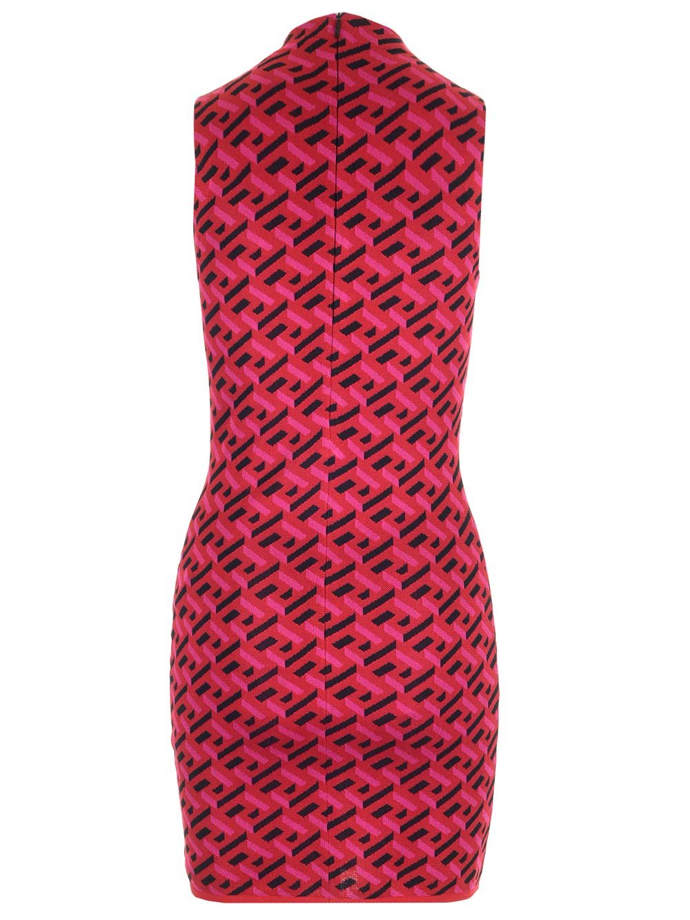 Versace All-Over Graphic Embellished Sleeveless Mini Dress