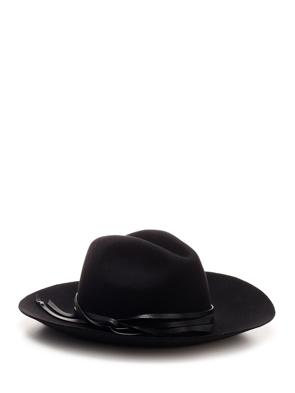 Golden Goose Deluxe Brand Curved Wide Brim Fedora Hat