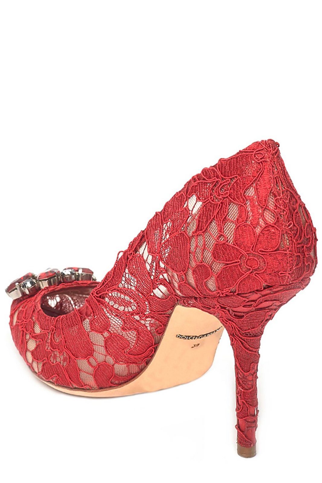 Dolce & Gabbana Bellucci Embellished Lace Pumps