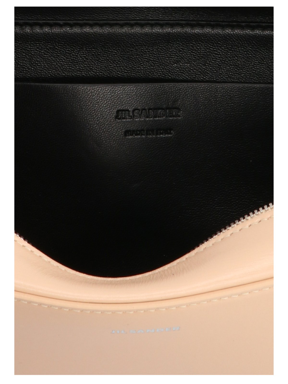 Jil Sander Logo Printed Zip-Up Shoulder Bag