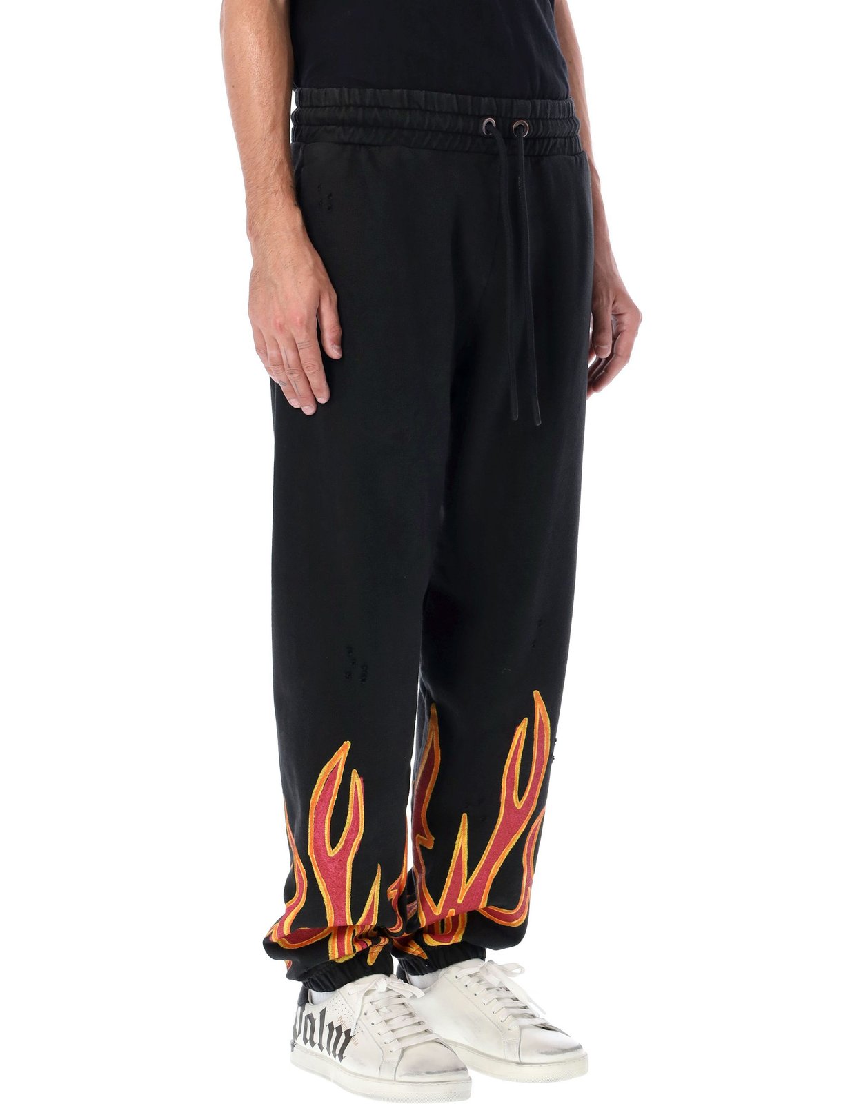 Palm Angels 火焰細節抽繩運動褲