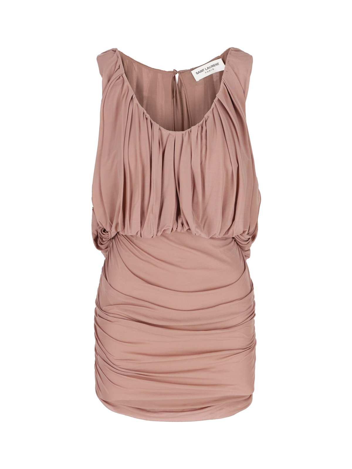 Saint Laurent 垂墜無袖連身裙