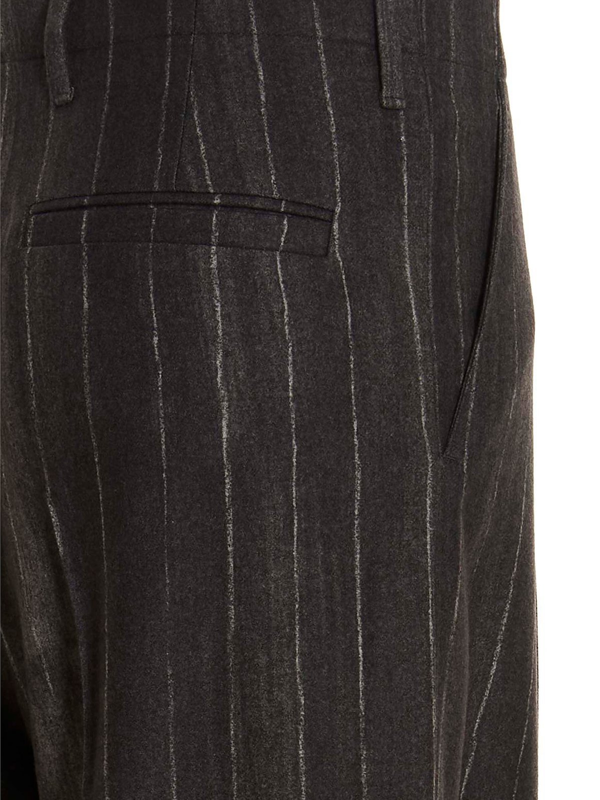 Versace 細條紋高腰修身褲