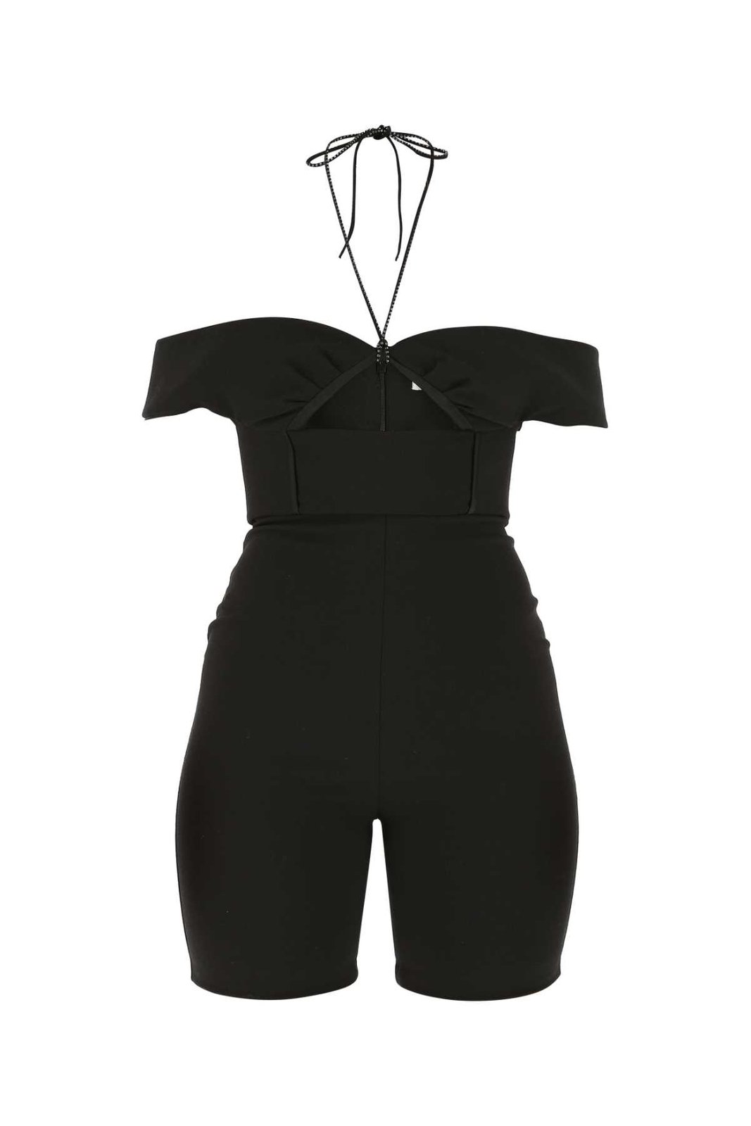 Saint Laurent ホルターネック カットアウト オフショルダー プレイスーツ