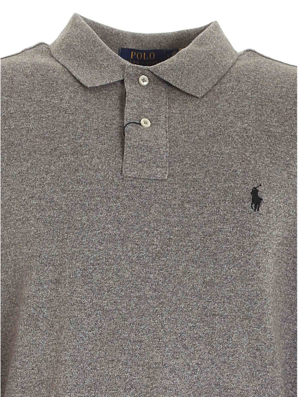 Polo Ralph Lauren Logo Embroidered Long-Sleeved Polo Shirt