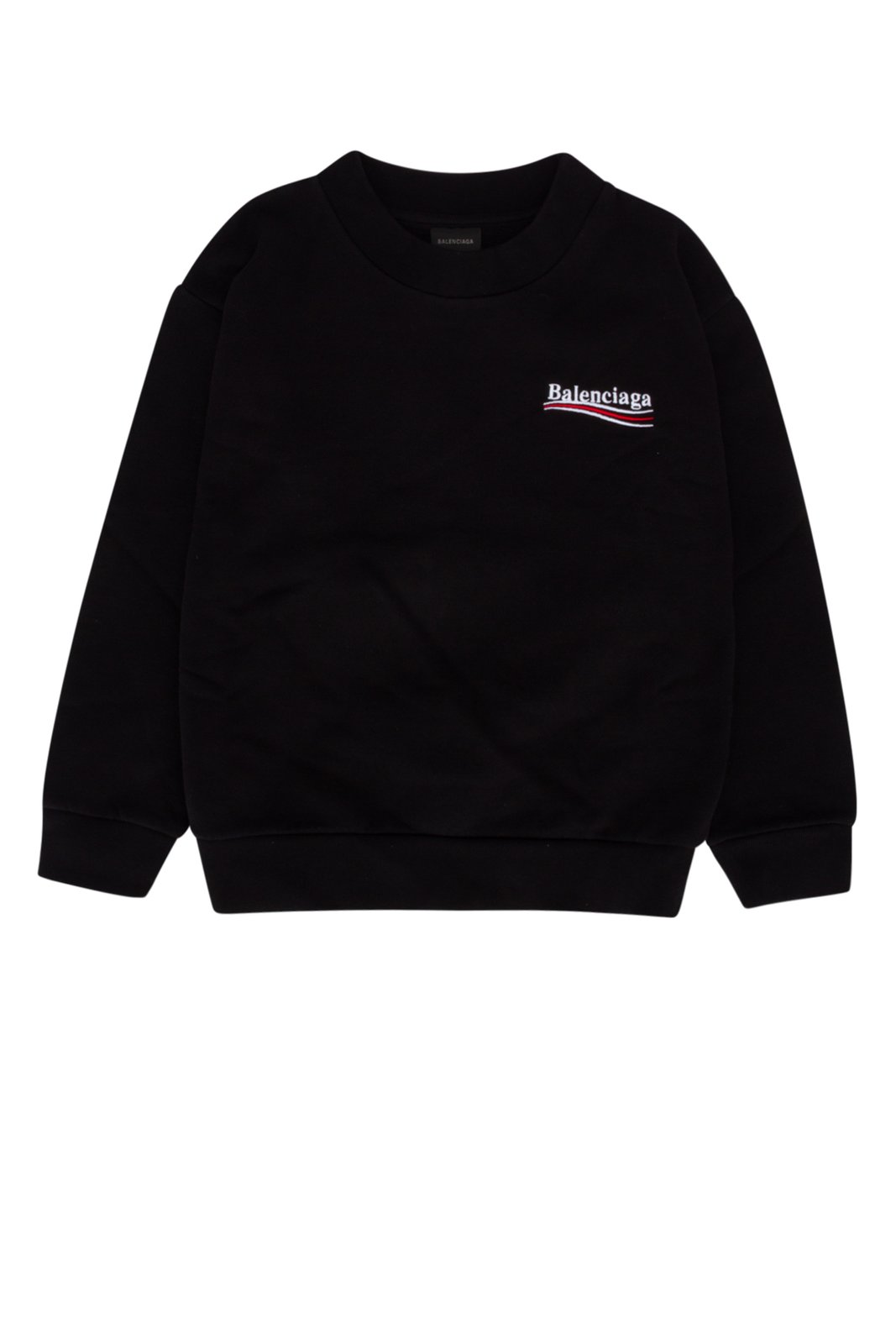 Balenciaga Kids Logo Embroidered Crewneck Sweatshirt