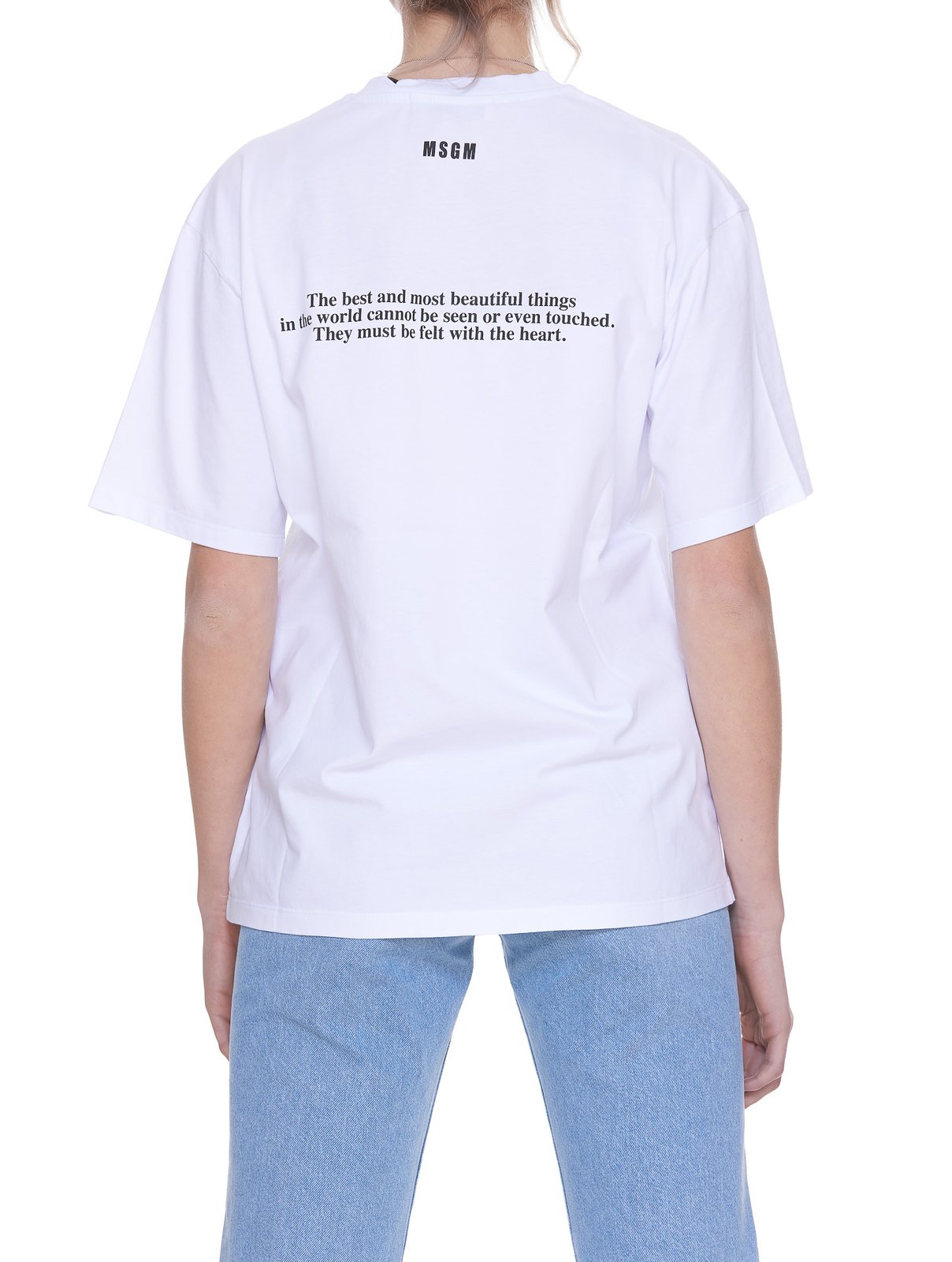 MSGM Heart Graphic Print T-Shirt