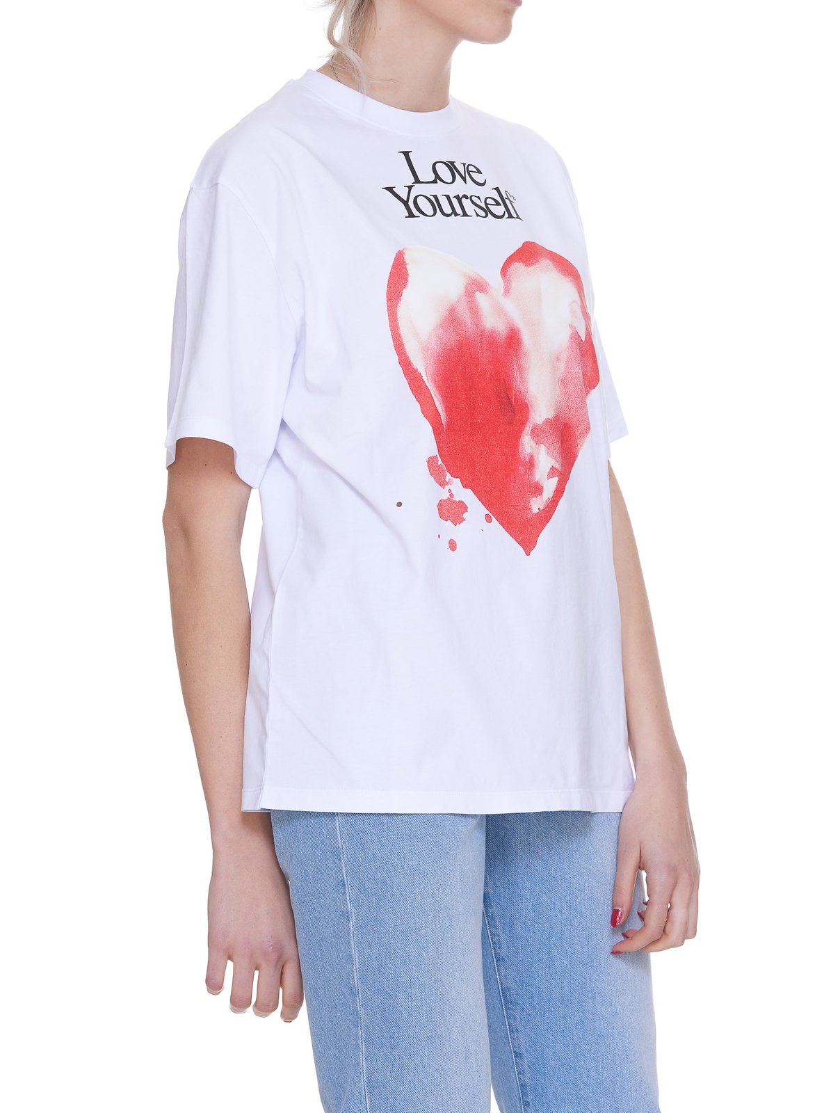 MSGM Heart Graphic Print T-Shirt