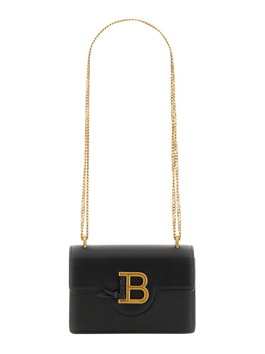Balmain Logo Plaque Chain Linked Mini Crossbody Bag