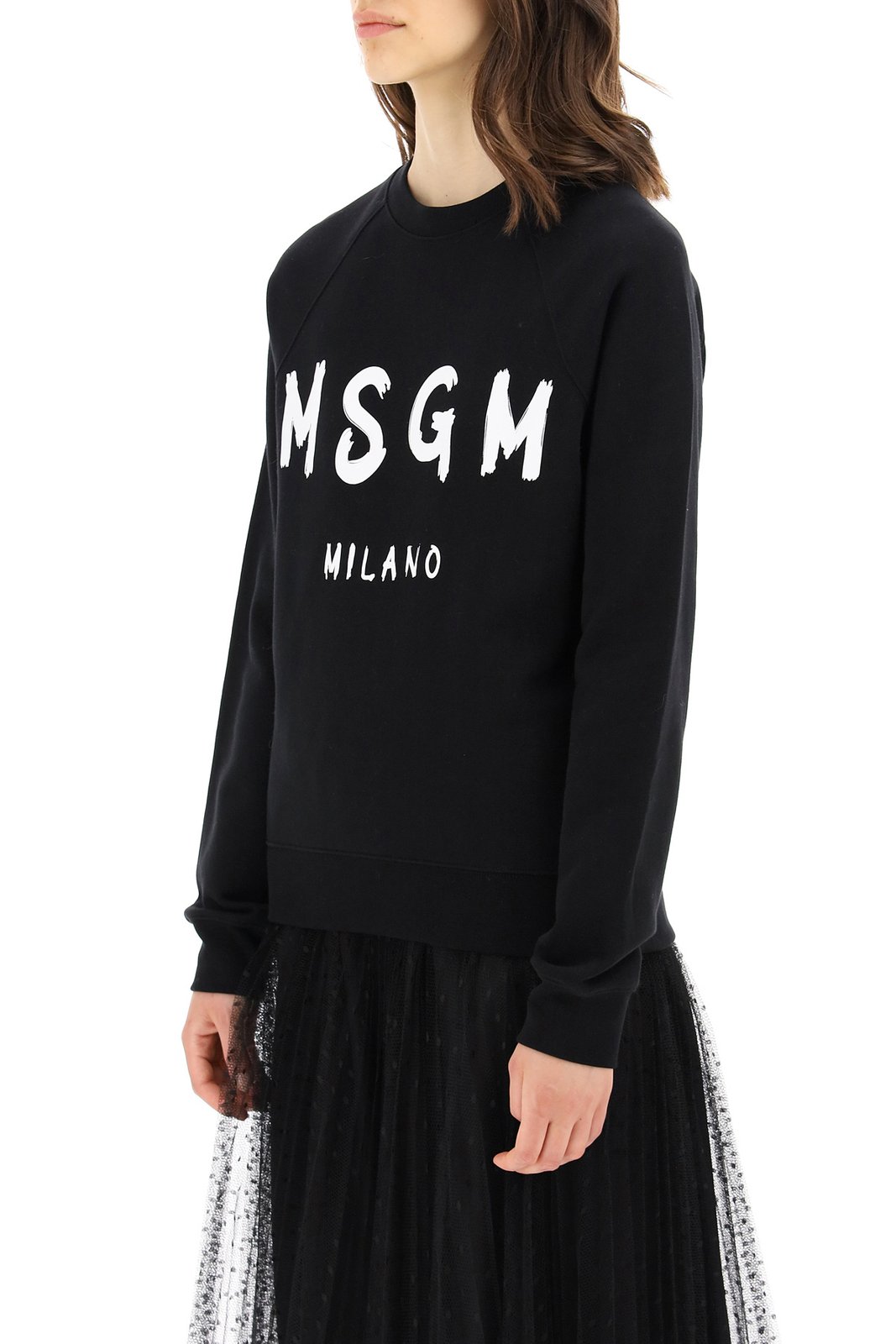 MSGM Logo Printed Crewneck Sweatshirt