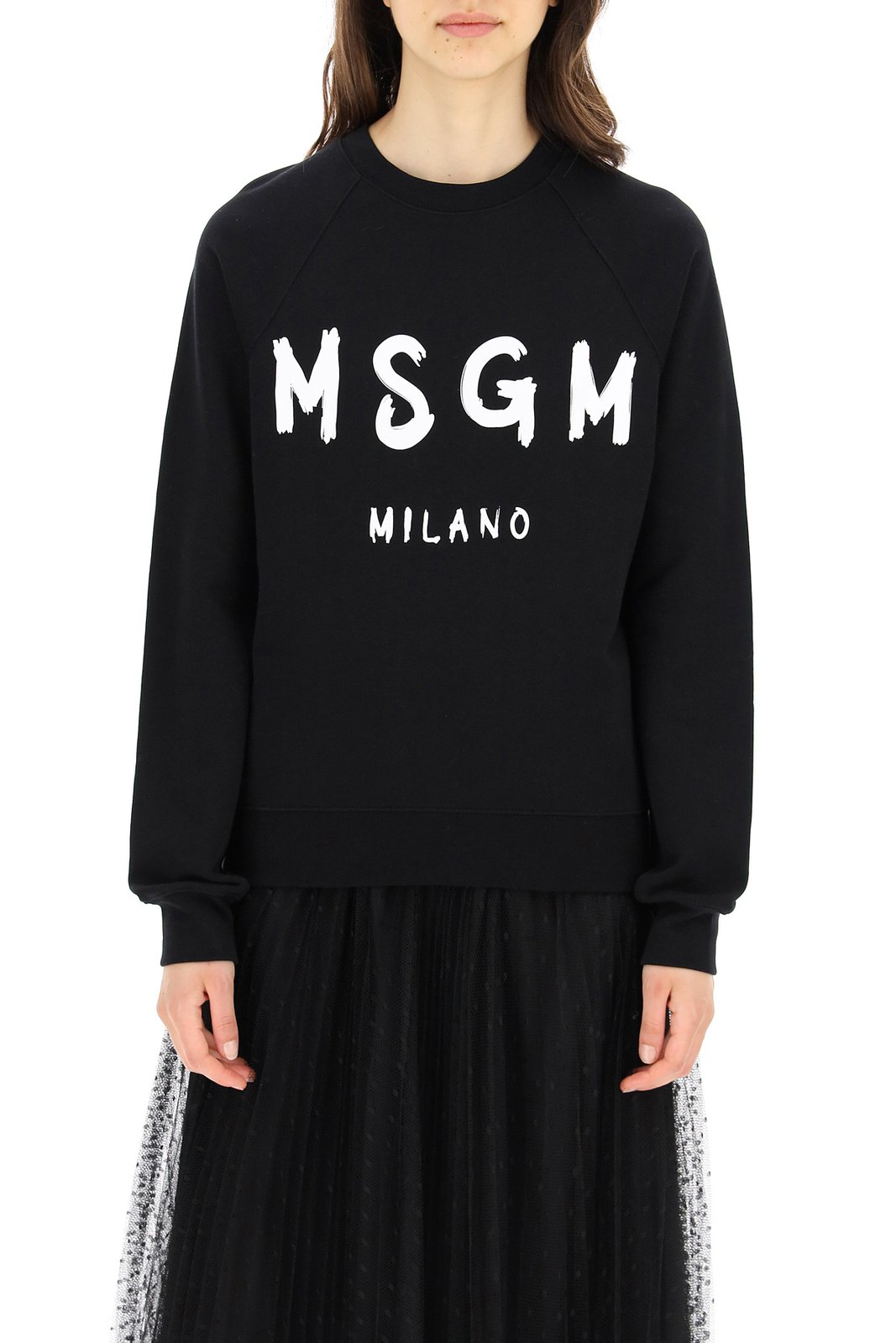 MSGM Logo Printed Crewneck Sweatshirt