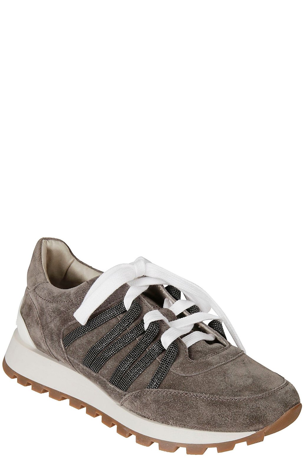 Brunello Cucinelli 條紋運動鞋珠寶