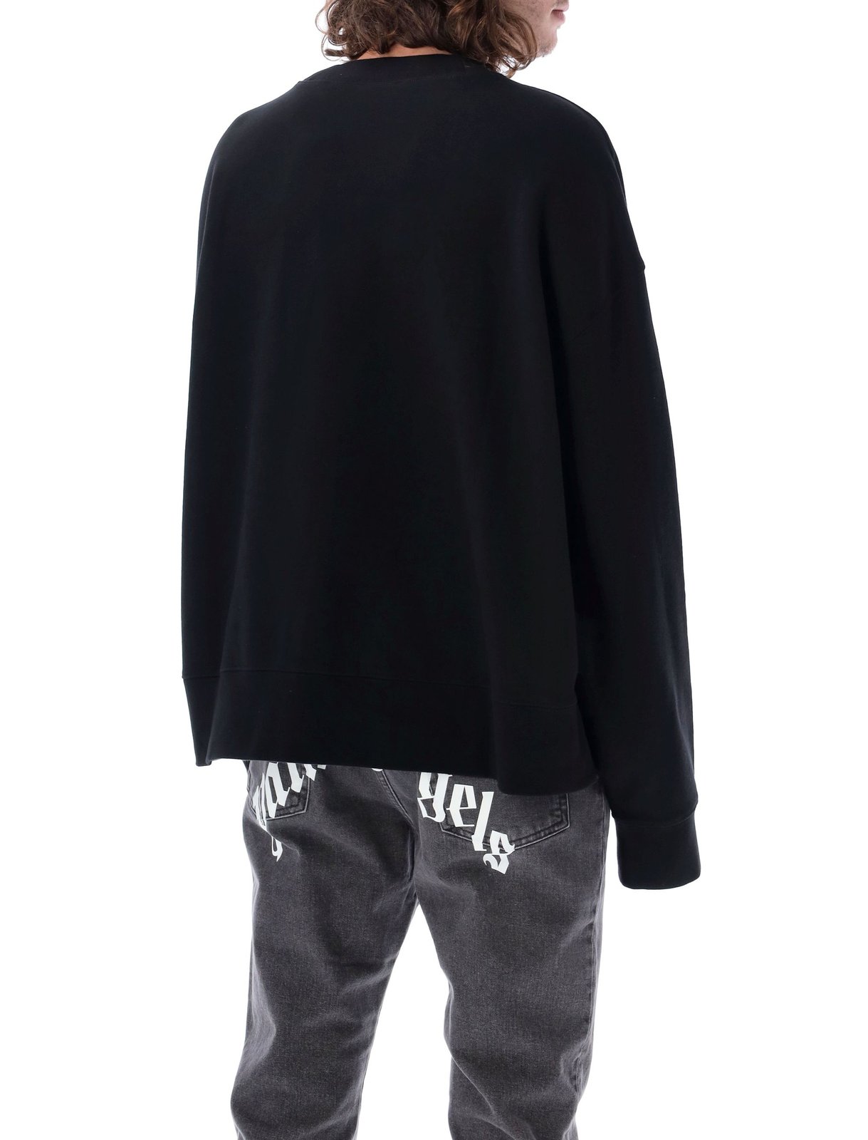 Palm Angels 標誌印花長袖圓領運動衫