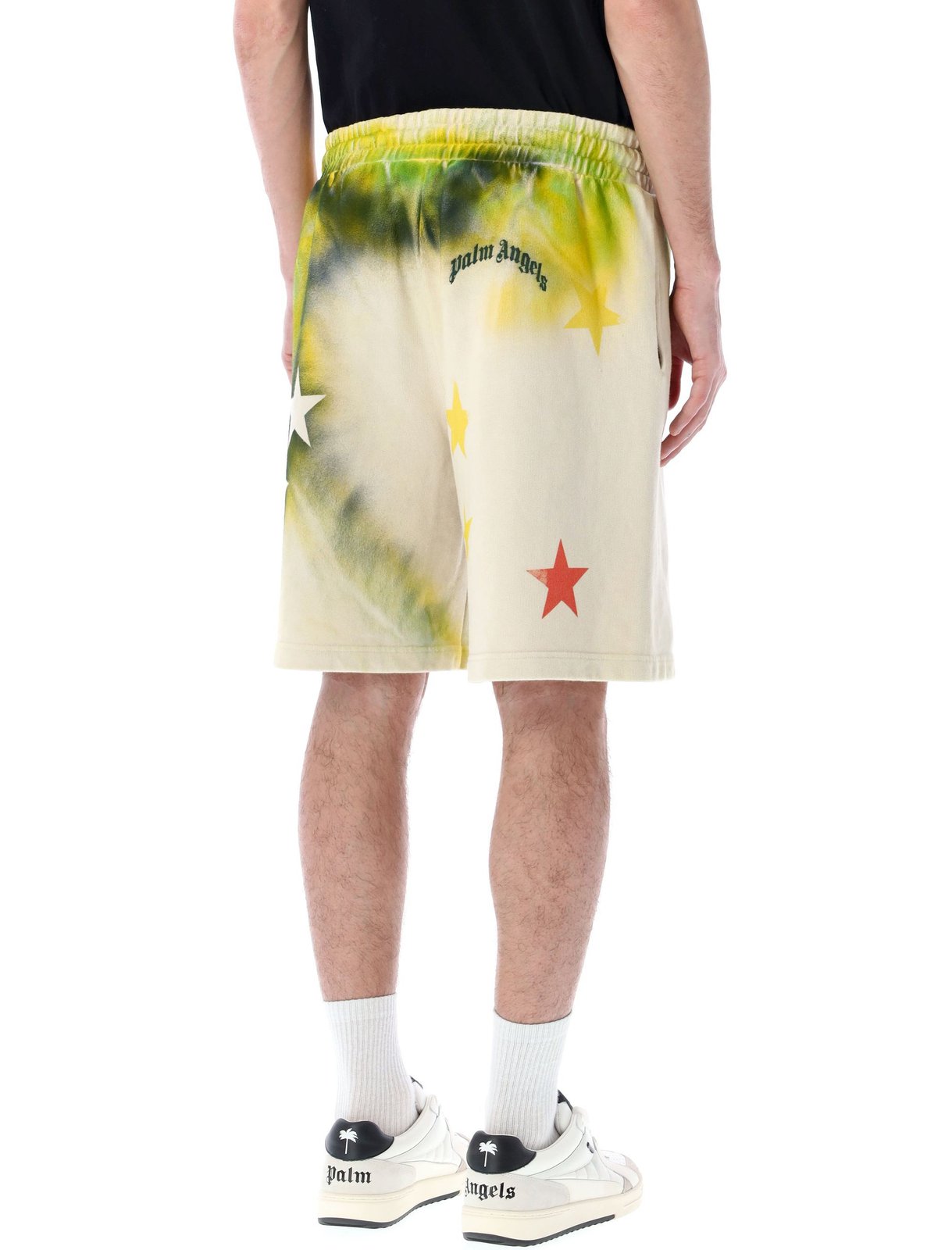 Palm Angels Star Sprayed Drawstring Track Shorts