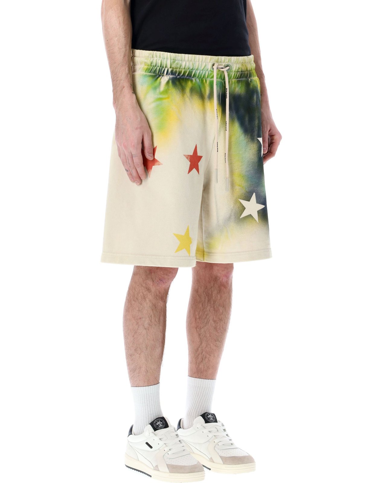 Palm Angels Star Sprayed Drawstring Track Shorts