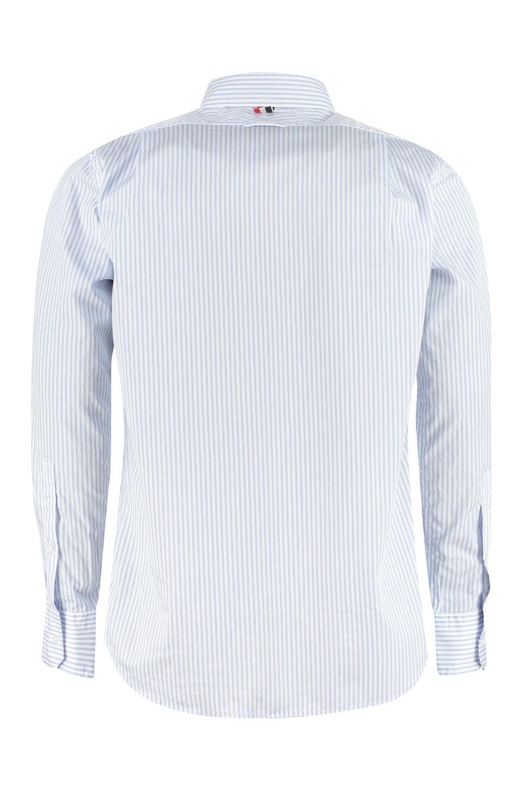 Thom Browne Pinstriped Curved Hem Shirt