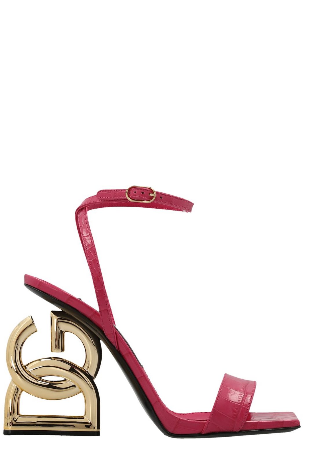 Dolce & Gabbana Embossed DG Heel Sandals
