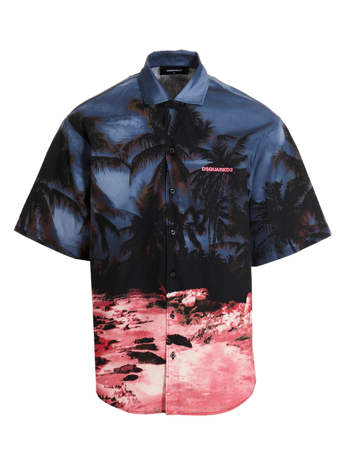 Dsquared2 Palm Tree-Printed Buttoned Shirt