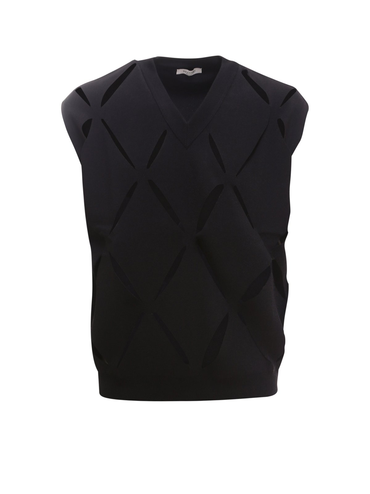 Valentino Cut-Out V-Neck Knitted Vest