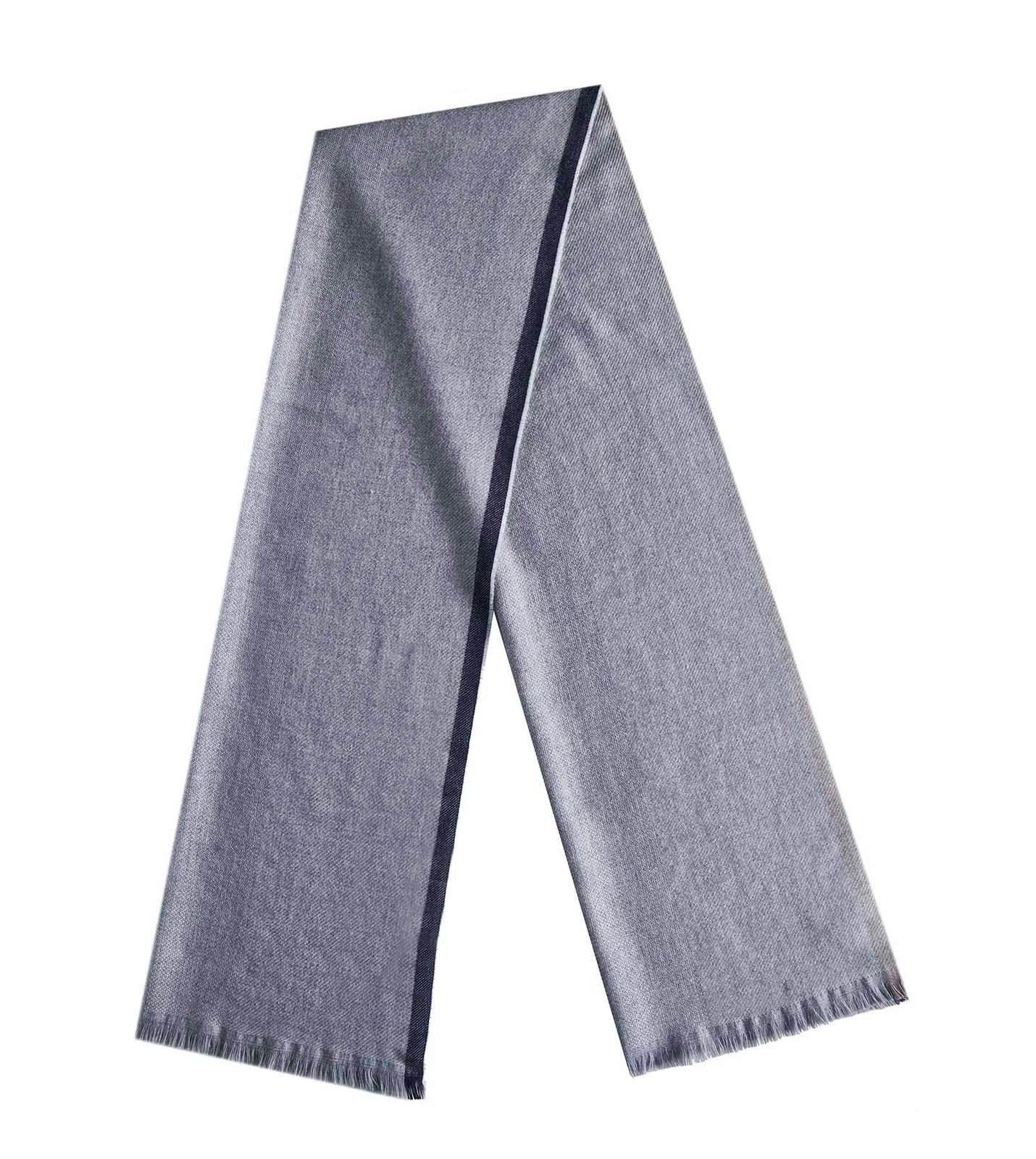 Brunello Cucinelli 撞色磨邊圍巾