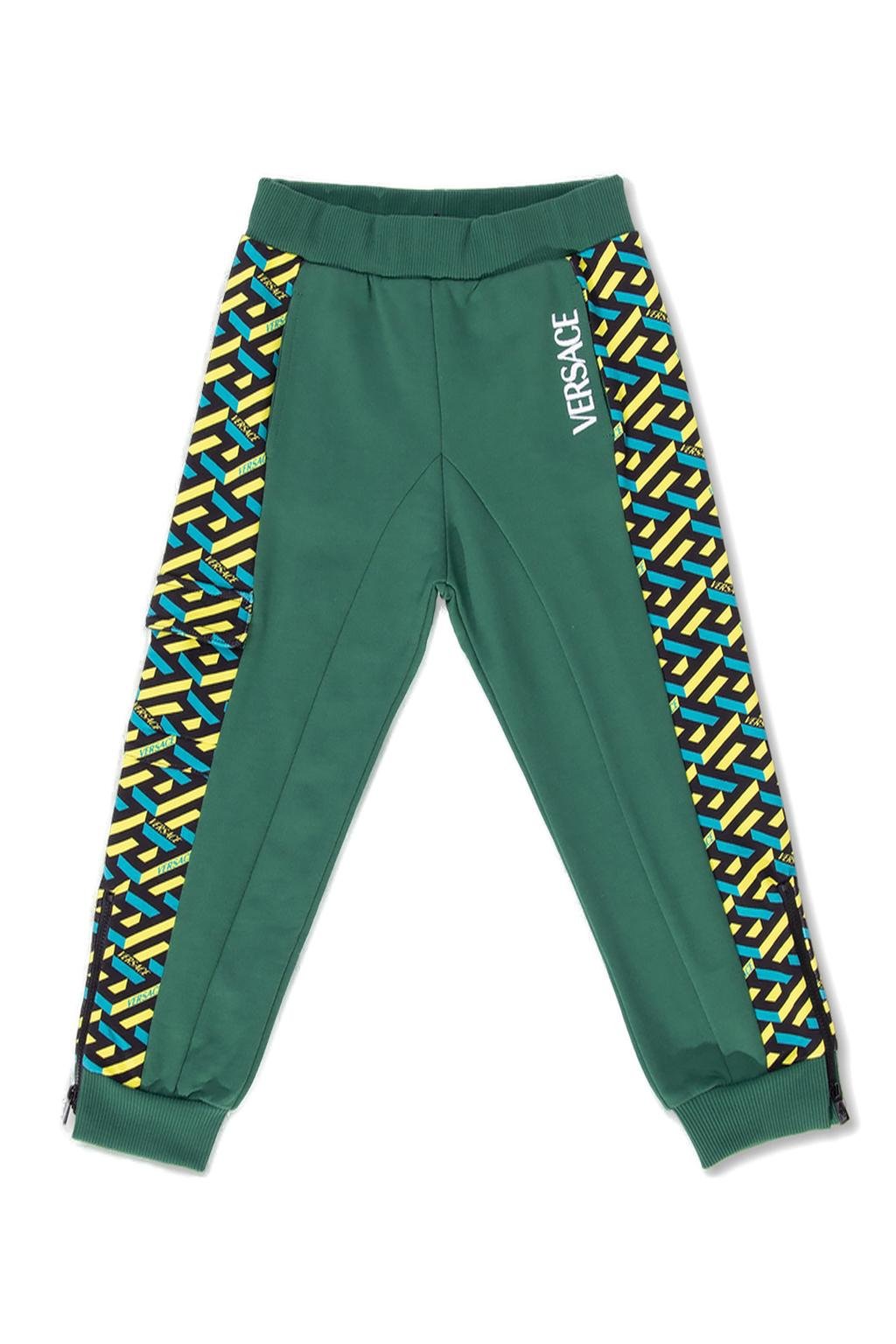 Versace 兒童標誌刺繡運動褲