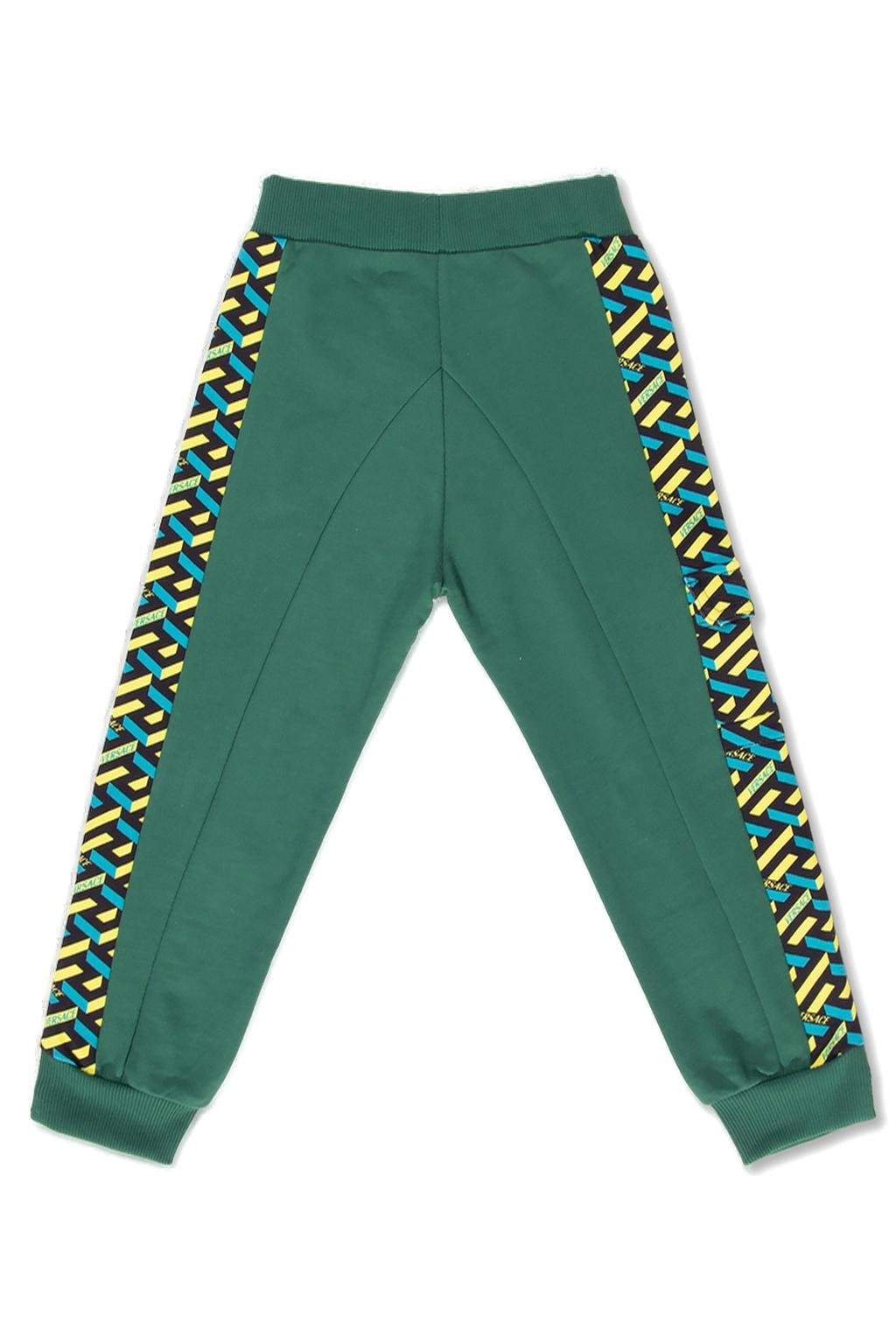 Versace 兒童標誌刺繡運動褲