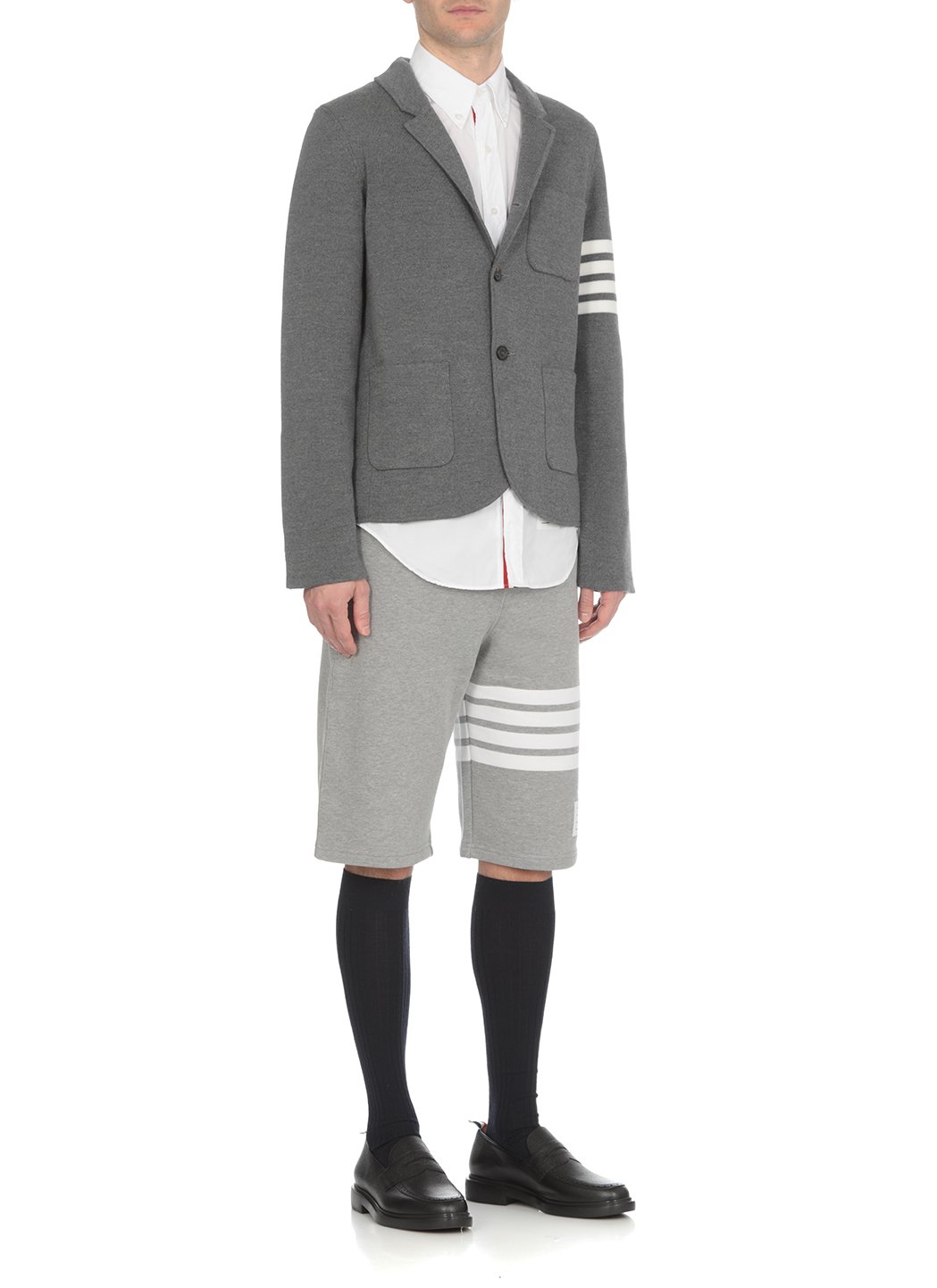 Thom Browne 四條紋針織西裝外套