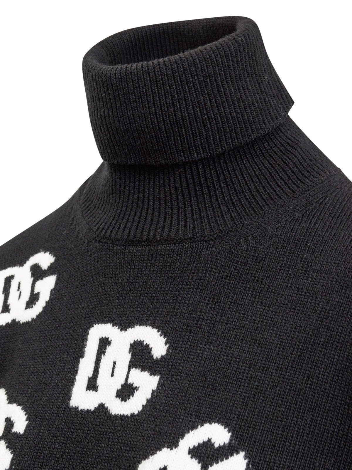Dolce & Gabbana DG Intarsia High-Neck Jumper