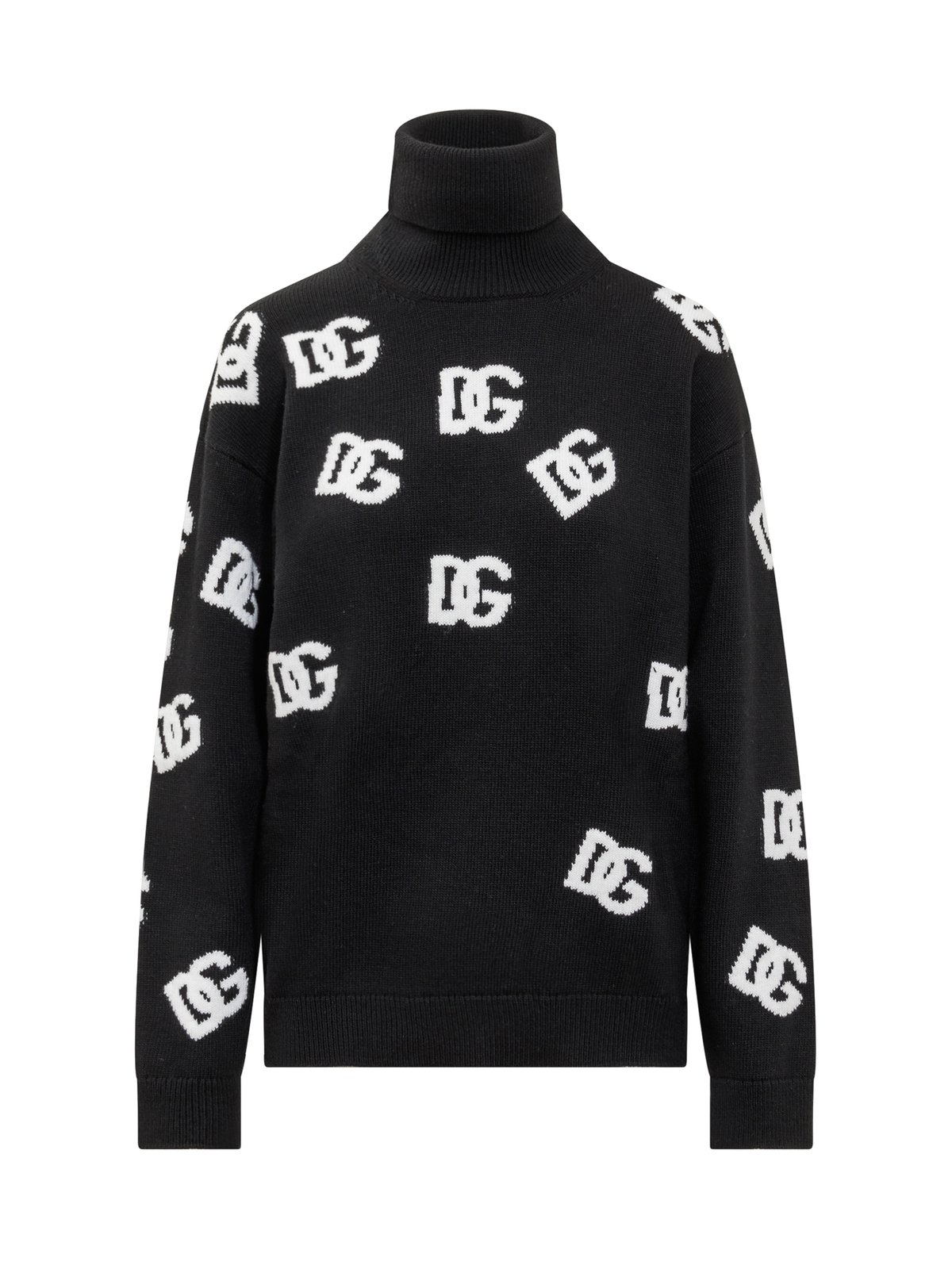 Dolce & Gabbana DG Intarsia High-Neck Jumper