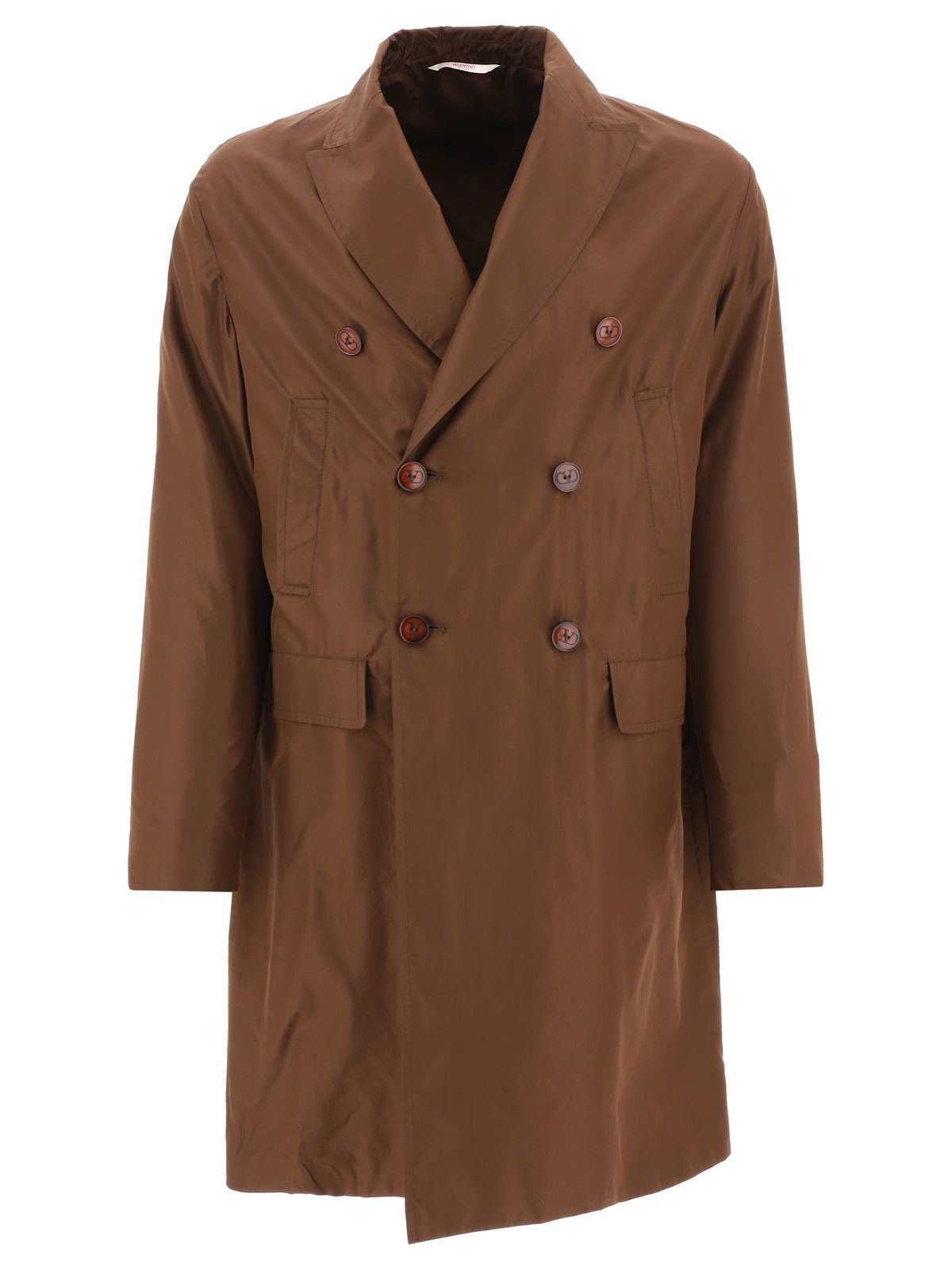 Valentino Double-Breasted Back Slit Coat